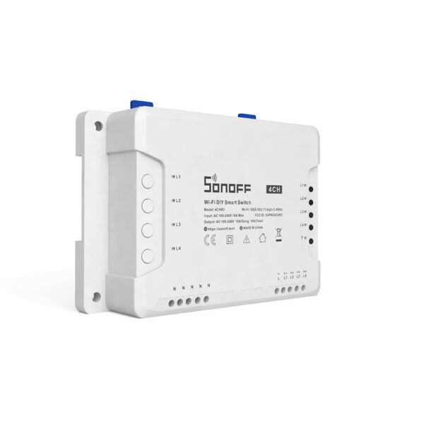 SONOFF 4CH R3-230V 10A 2200W 4 Gang WiFi DIY Smart Switch Inching/Self-Locking/Interlock 3 Working Mode APP Remote Control Switch Works with Alexa and Google Home - Image 4