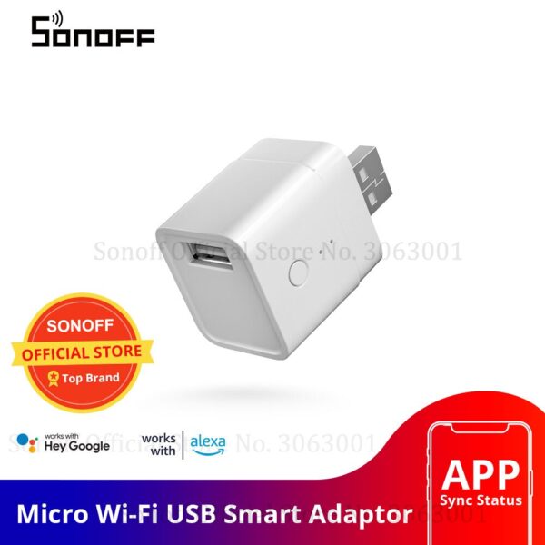 SONOFF Micro USB Smart Adaptor Voice Control eWeLink Support Alexa Google