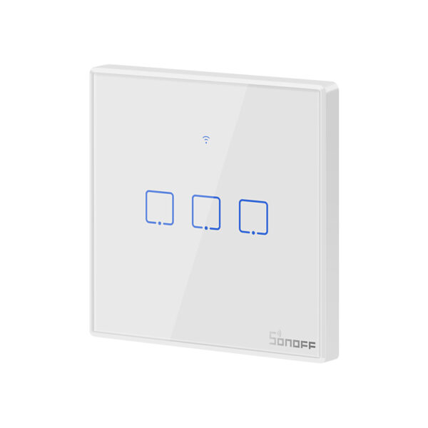 SONOFF T2EU3C TX Smart Wifi White wall touch switch with Smart Home edge 3 Gang works with Alexa IFTTT,Google - Image 4