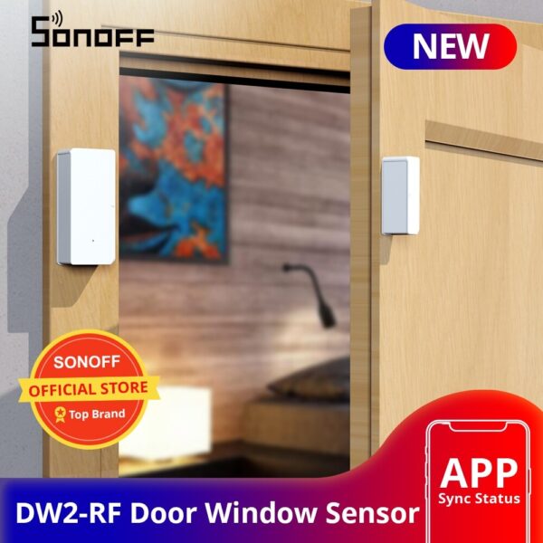 SONOFF DW2 RF Wireless Door Window Sensor Door Open Detector eWeLink APP Smart Home Security Alexa Assistant