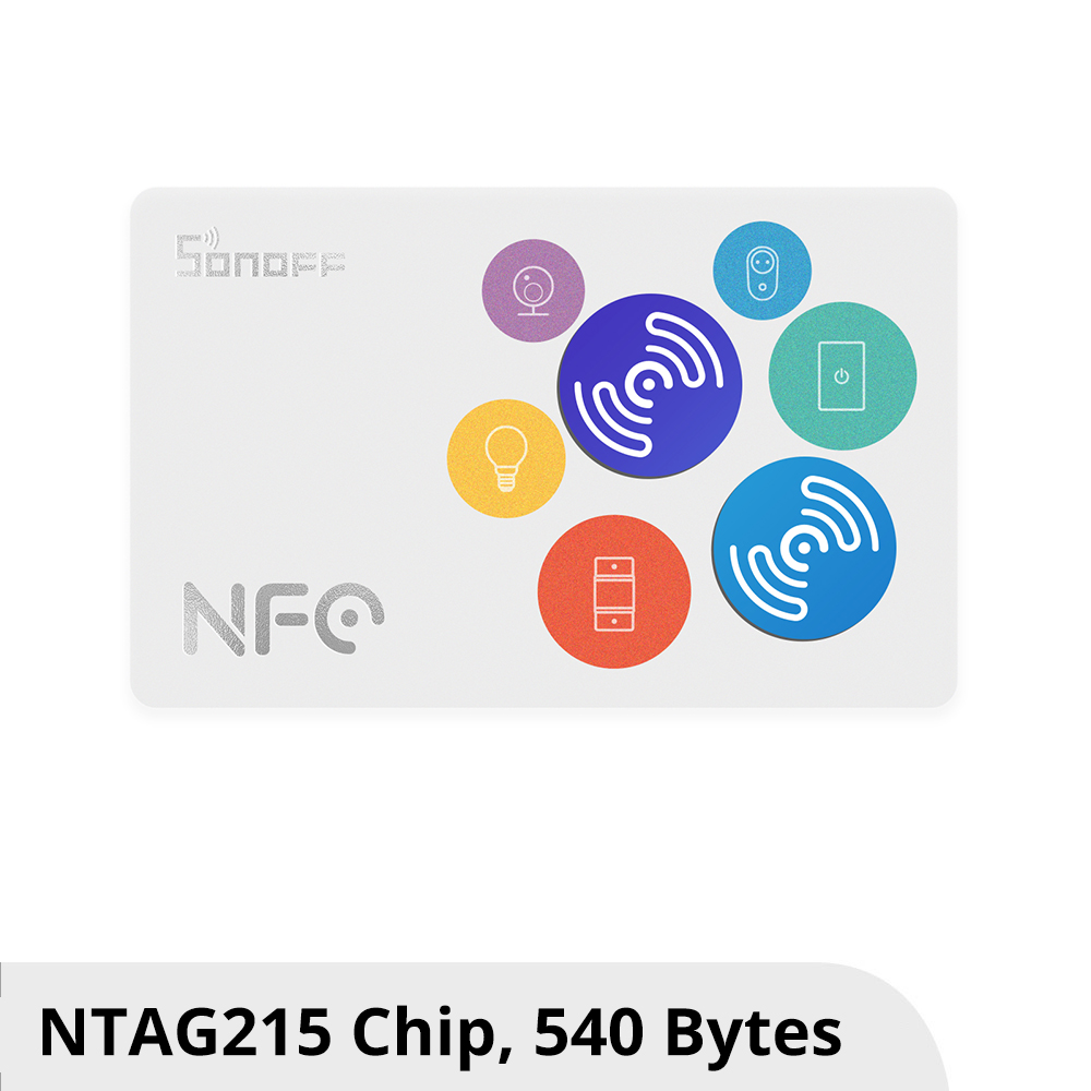 SONOFF NFC 215 NFC Stickers NFC Lables Compatible with Android & iPhone 504 Bytes Memory Fully Programmable-Timeskey NFC