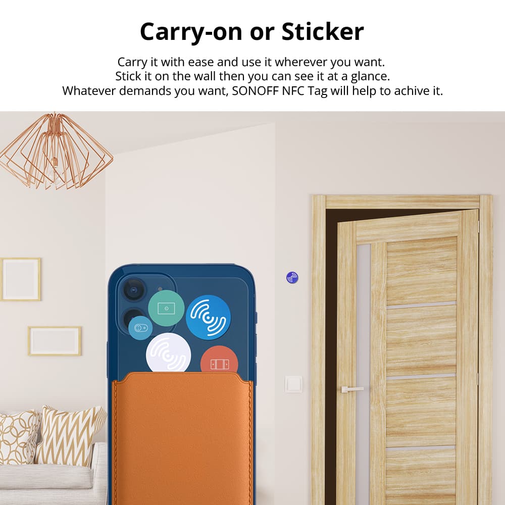 SONOFF NFC 215 NFC Stickers NFC Lables Compatible with Android & iPhone 504 Bytes Memory Fully Programmable-Timeskey NFC - Image 5